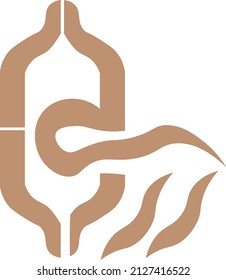 a brown door handle can be used as door distributor seller or door lock company logo