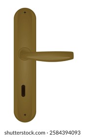 Brown door handle. vector illustration