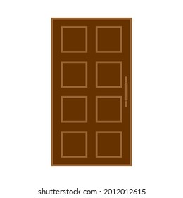 brown doors icon set vector sign symbol