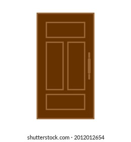 brown doors icon set vector sign symbol