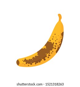 Brown dot banana icon. Flat illustration of brown dot banana vector icon for web design