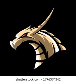 The Brown dragon with angry red eyes