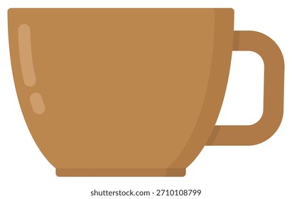 Brown drink mug icon isolated on white background.
