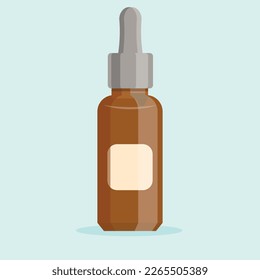 Brown dropper bottles with pipettes vector illustration