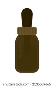 brown dropper design over white