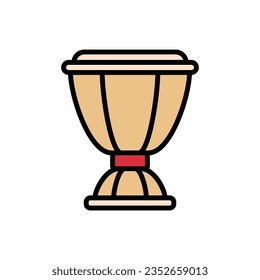 Brown Drum Icon Vector Illustration