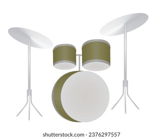 Brown drums set. vector illustration
