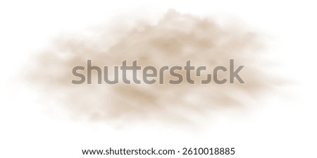 Brown Dust or Sand Cloud on Transparent Background
