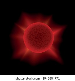 Brown Dwarf Star, Vector Illustration Of Space