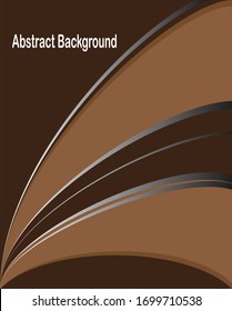 Brown dynamic lines background vector 