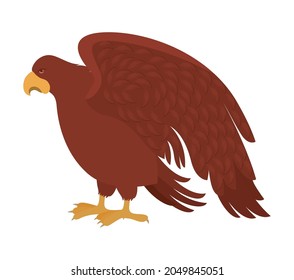 brauner Adler auf Weiß