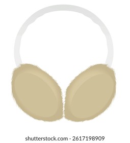 Brown ears muffs. vector illustration