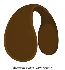 Brown ears muffs. vector illustration	