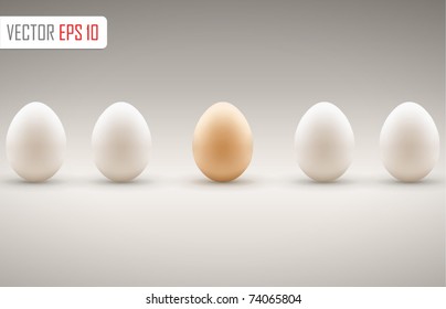 Brown egg concept. Vector illustration