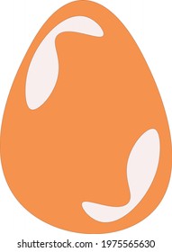 brown egg vector in frame