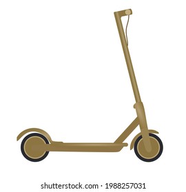 Brown electric scooter. vector illustration