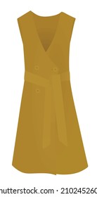 Brown elegant evening dress, vector