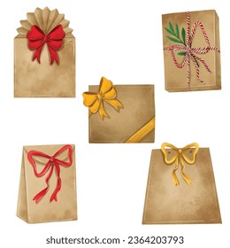 Brown Elegant Present Gift Wrapping Decoration