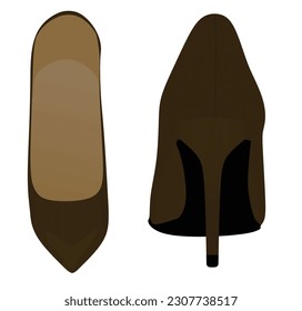 Un elegante zapato marrón. ilustración vectorial