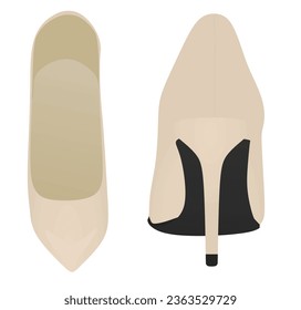 Brown  elegant shoe. vector illustration