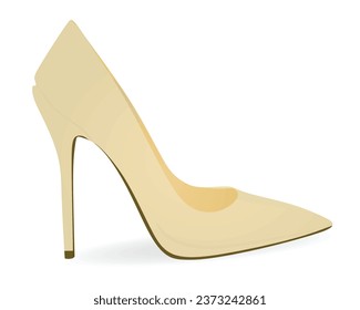Brown elegant shoe. vector illustration