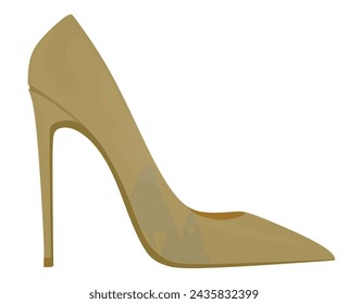 Brown elegant shoe. vector illustration