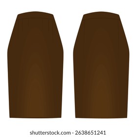 Brown elegant skirt. vector illustration	
