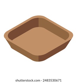 El recipiente de comida vacío marrón está esperando ser lleno con comida deliciosa