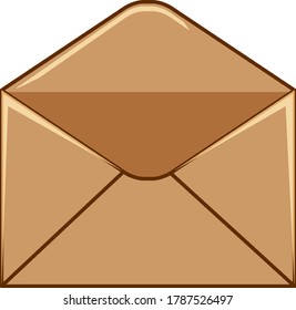 Sobre marrón en ilustración de fondo blanco