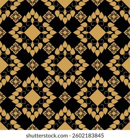 Brown ethnic pattern for fabric and background.