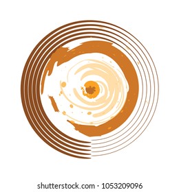 brown evil eye vector illustration