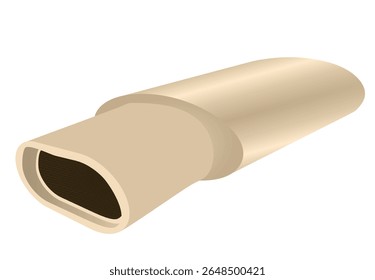 Tubo de escape castanho. ilustração vetorial	