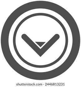 Brown expand circle icon, circle icon, vector illustration.