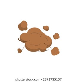 brown explosion effect flat vector