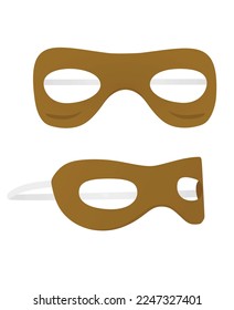 Máscara de ojos marrones. ilustración vectorial