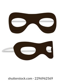 Brown eye mask. vector illustration