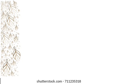 Brown falling leaf pattern can used for wallpaper or skin wall tile luxurious.