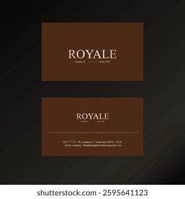 brown fashion business card design