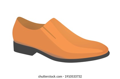 Brown fashion shoe. vector illustration