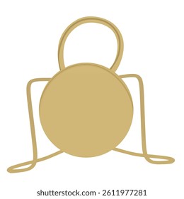 Brown  fashionable bag. vector illustration