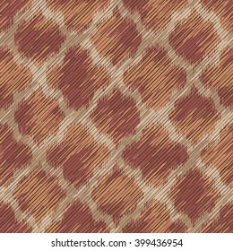 Brown faux textile pattern seamless vector background tile