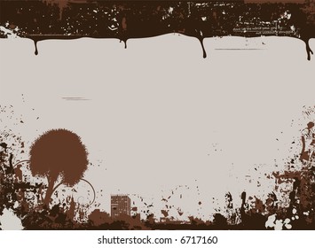 Brown and fawn background with a grunge effect and room to add your own text
