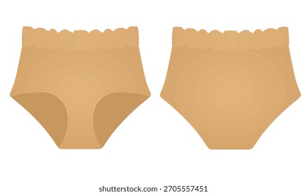 Bragas femeninas marrones. Vector	
