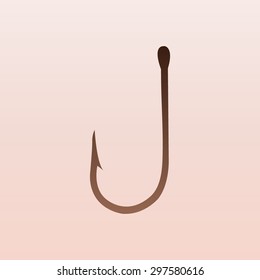 Brown Fishing hook 