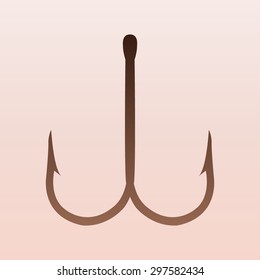 Brown Fishing hook