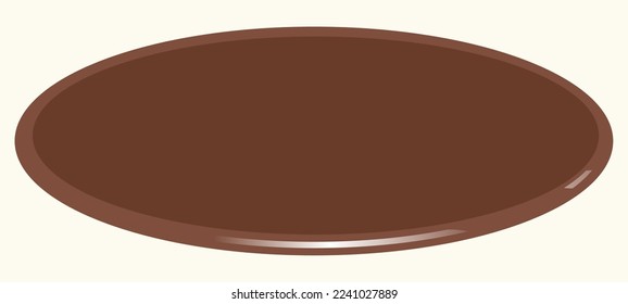 brown flat plate Vector illustration