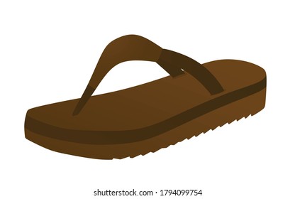 Brauner Flip Flops. Vektorgrafik