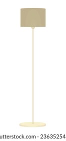 Brown  floor lamp. vector illustration