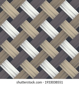 Brown floor with wooden texture. Geometry. Embroidery. Seamless pattern. Vector illustration for web design or print.