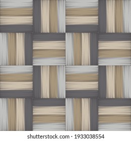 Brown floor with wooden texture. Geometry. Embroidery. Seamless pattern. Vector illustration for web design or print.